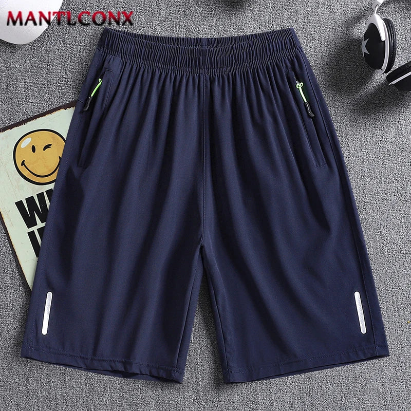 Summer Men's Sport Shorts Cool Sportswear Running Shorts Casual Bottoms Gym Fitness Training Jogging Short Pants Men Black Gray